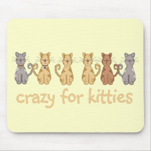 Mousepad Louco para o camiseta e os presentes dos gatinhos