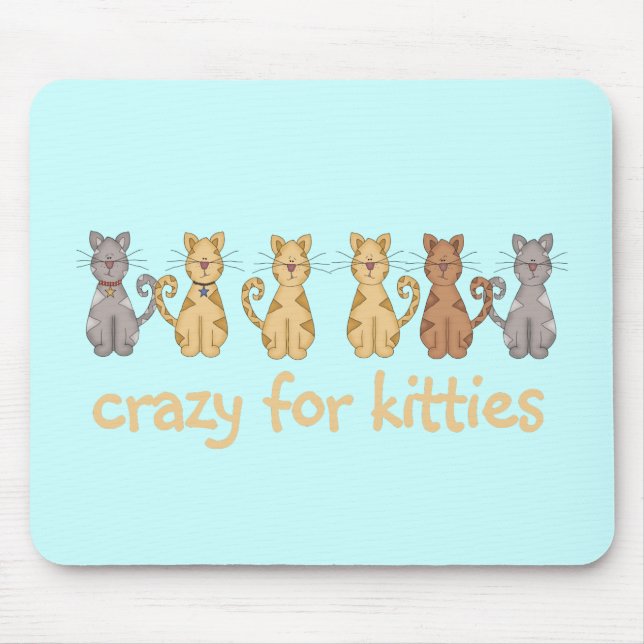 Mousepad Louco para o camiseta e os presentes dos gatinhos (Frente)