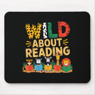 Mousepad Louco por ler livros leitor amante bibliotecário