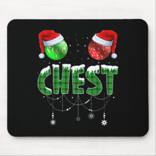 Mousepad Loucos de peito Casal de Natal Correspondente