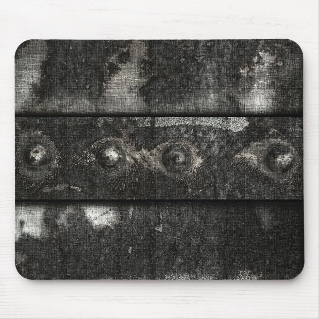 Mousepad Loucos industriais abstrato e parafusos B&W (Frente)