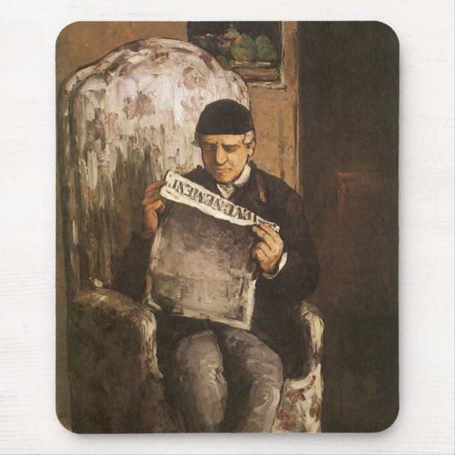 Mousepad Louis Auguste Cezanne Pai Da Leitura Artista (Frente)