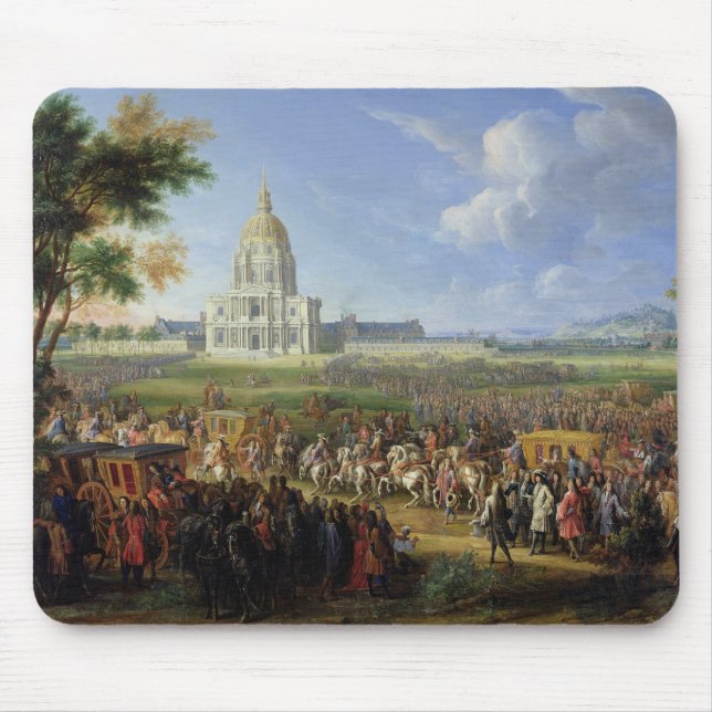 Mousepad Louis XIV seu séquito que visita Les Invalides (Frente)