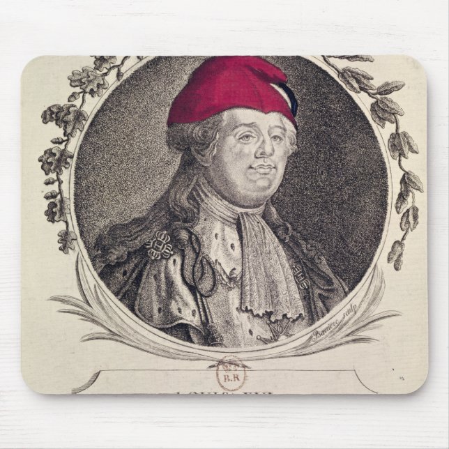 Mousepad Louis XVI que vestem uma capota phrygian (Frente)