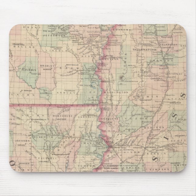 Mousepad Louisiana e Mississippi (Frente)