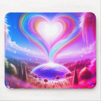 Mousepad Love All Over the World on Colorful Desktop/Laptop