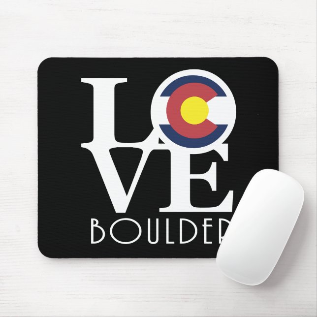 Mousepad LOVE Boulder Colorado (Com mouse)