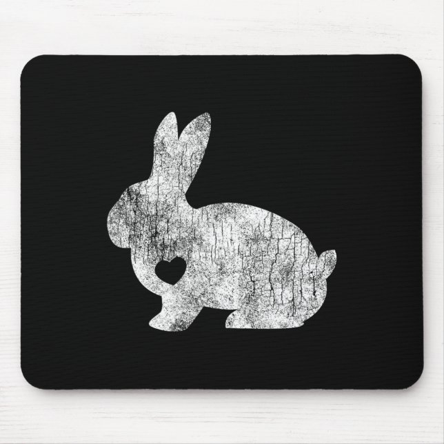 Mousepad Love Bunny Rabbit Lover Animal Pet Owner Páscoa Gi (Frente)