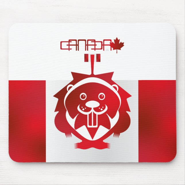 Mousepad  LOVE Castor/ Maple Bandera Canada by Masanser (Frente)