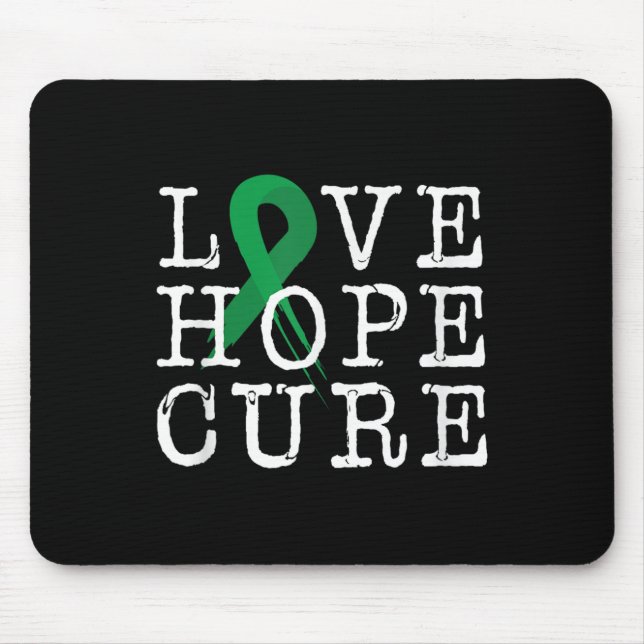 Mousepad Love Hope Cure Gallbladblader Sensibilização para  (Frente)