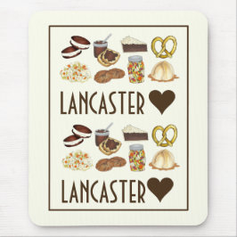 Mousepad Love Lancaster PA Pensilvânia Comidas holandesas d