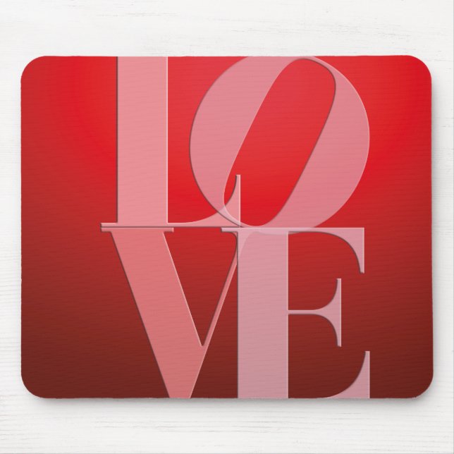Mousepad Love Romance Red Pink (Frente)