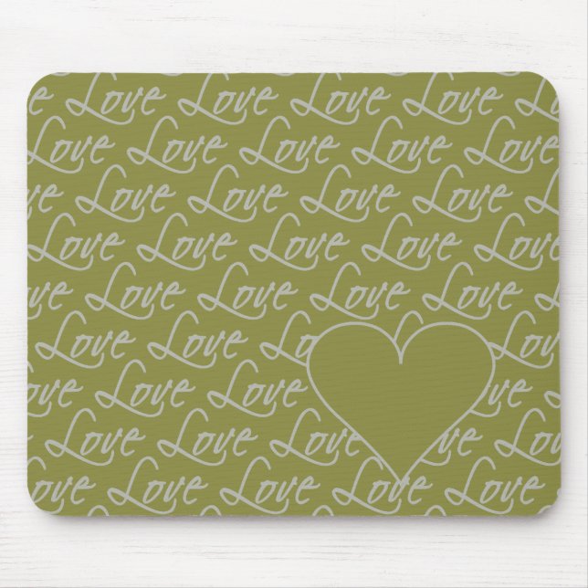 Mousepad Love Text Mousepad, personalizar (Frente)