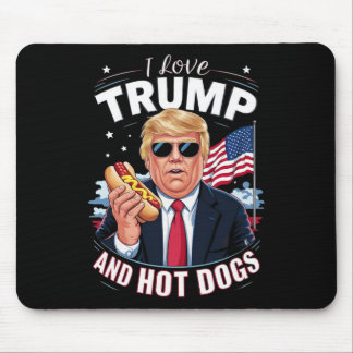Mousepad Love Trump And Hot Dogs - Conservador Hilário