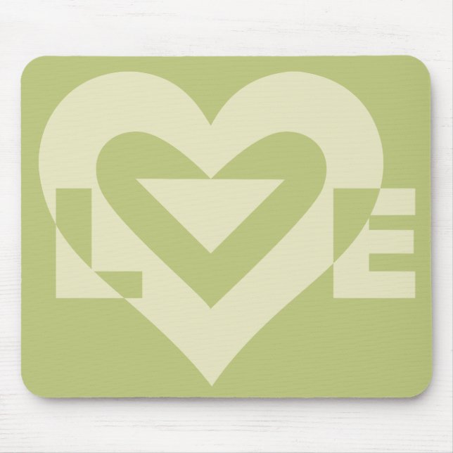 Mousepad Love Two-Tone Sage Green (Frente)