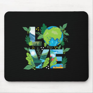 Mousepad Love World - Environmental Protection Earth Day Cl
