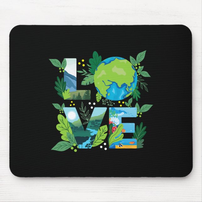 Mousepad Love World - Environmental Protection Earth Day Cl (Frente)