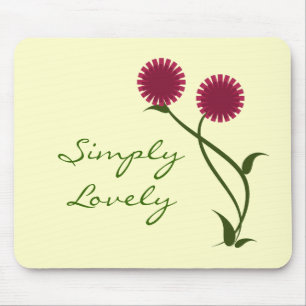 Mousepad Lovely Blooms Mousepad, Fuchsia