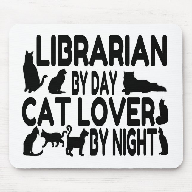Mousepad Lover de Cat Bibliotecário (Frente)