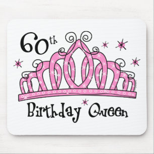 Mousepad LT da rainha do aniversário da tiara 60th