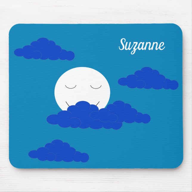 Mousepad Lua ao Crepúsculo Cedo: Azul (Frente)