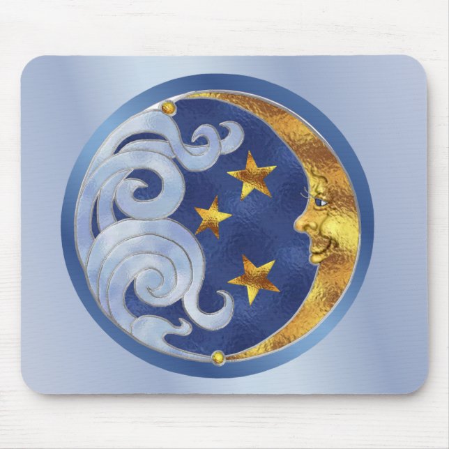 Mousepad Lua Celestial e Estrelas (Frente)