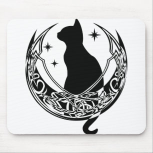 Mousepad Lua Celta   Estrelas de Cat Noite