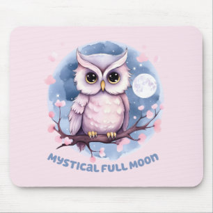 Mousepad Lua cheia mística - Céu noturno púrpura Pastel - C