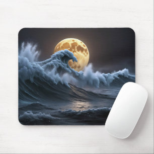 Mousepad Lua Cheia Na Onda Oceânica