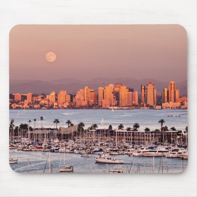 Mousepad Lua cheia sobre San Diego (Frente)