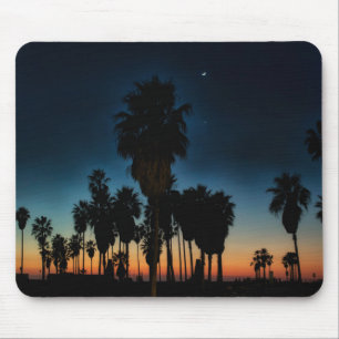 Mousepad Lua crescente e uma estrela no por do sol