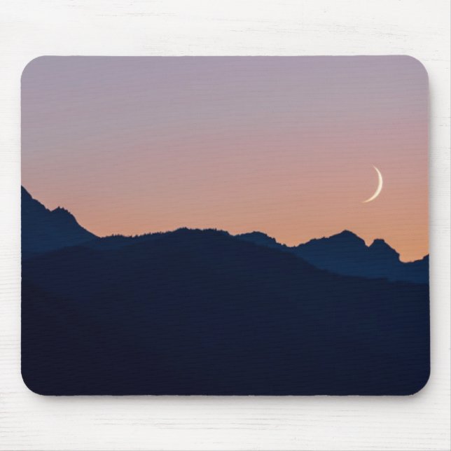 Mousepad Lua Crescente & Vênus | Seabeck, Washington (Frente)