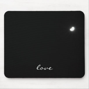 Mousepad Lua dada forma coração