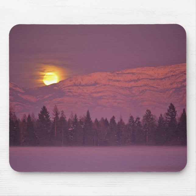 Mousepad Lua de Cheio sobe sobre Teakettle Mountain durante (Frente)