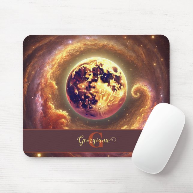 Mousepad Lua de Colheita Automática Personalizada de Galáxi (Com mouse)