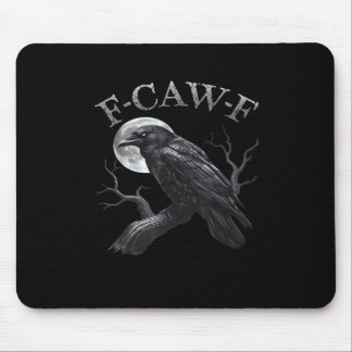 Mousepad Lua de Pássaro Engraçado F-Caw-F Corvo Clássico Re