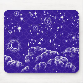 Mousepad "Lua e Estrelas" (Azul)