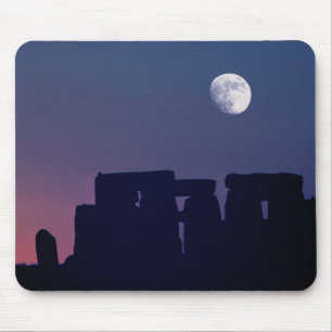Mousepad Lua Sobre Stonehenge Wiltshire, Inglaterra