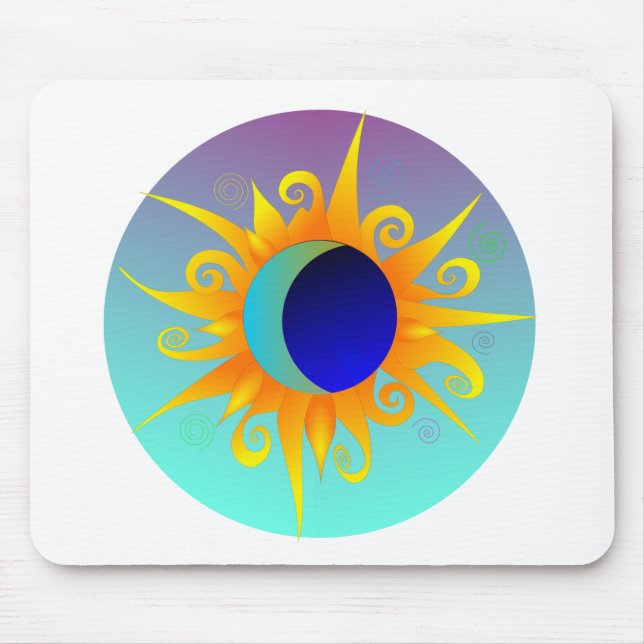Mousepad Lua Solar Azul (Frente)