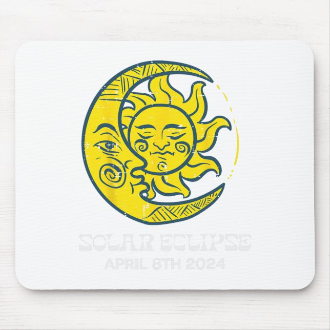 Mousepad Lua Solar Eclipse 2024 Totalidade abril 8 Mulheres (Frente)