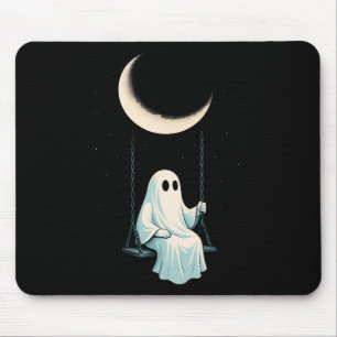 Mousepad Lua Swing Camisa Fantasma Spooky Noite Bonita Outu