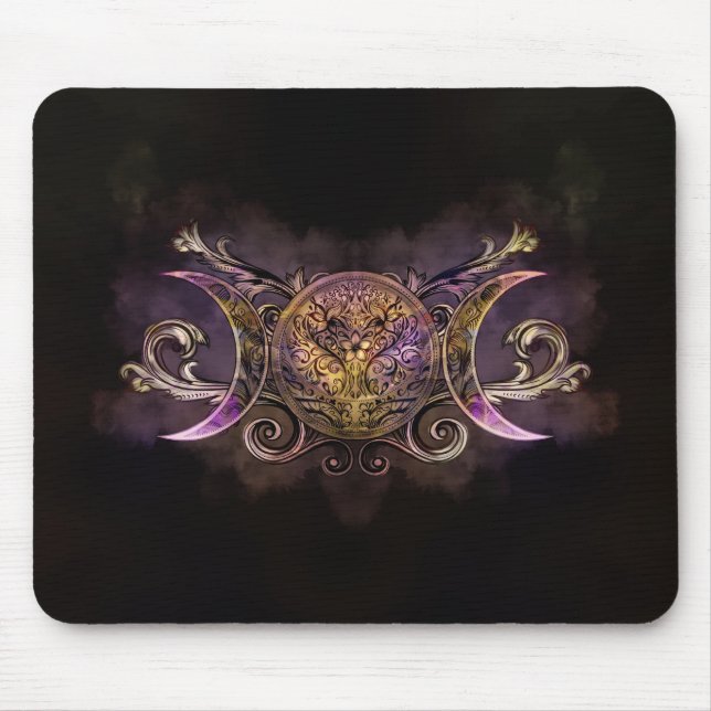 Mousepad Lua tripla - Deusa tripla - Shimmer da meia-noite (Frente)