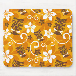 MOUSEPAD LUAU TIKI PATTERN (ORANGE)
