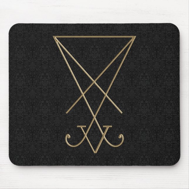 Mousepad Lucifer Alchemy Sigil Gothic Art (Frente)