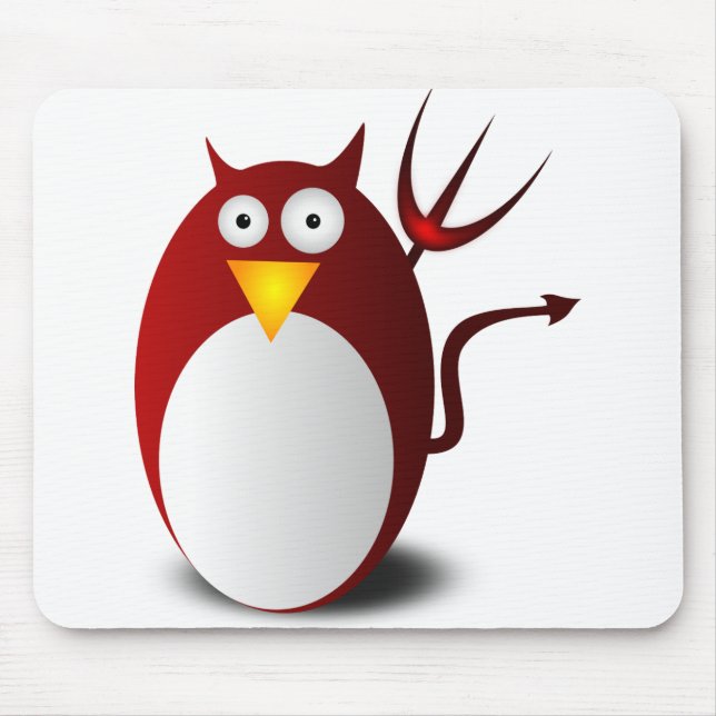 Mousepad Lúcifer do Diabo do Tux Ubuntu do Penguin Linux (Frente)