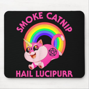Mousepad Lúcipir de granizo de captura de fumaça, Satã engr