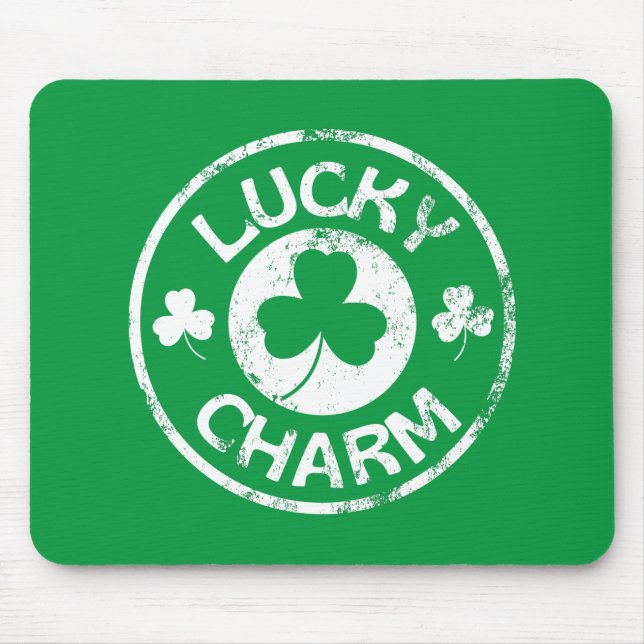 Mousepad Lucky Charm Vintage Dia de São Patrício (Frente)