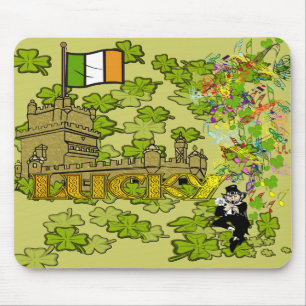 Mousepad Lucky Leprechaun e seu Castelo Irlandês