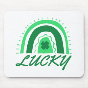 Mousepad Lucky Shamrock Rainbow