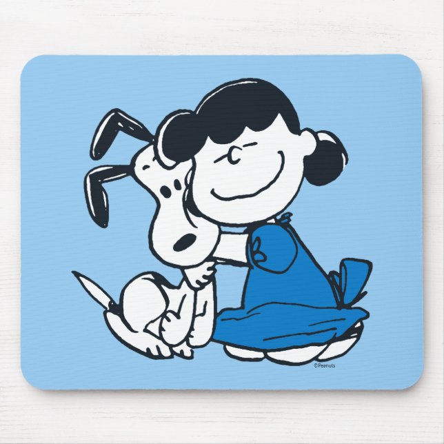 Mousepad Lucy Hugging Snoopy (Frente)